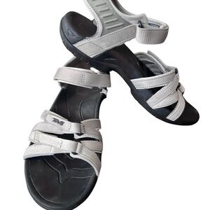 Tirra Teva Women's Tan White and Gray Strappy Sandals